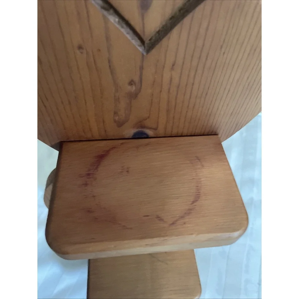 Vintage 3 Tier Wooden Heart Shape Shelf with Peg Cottagecore Grandma Country